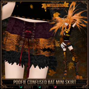 Poofie Confused Bat Mini Skirt